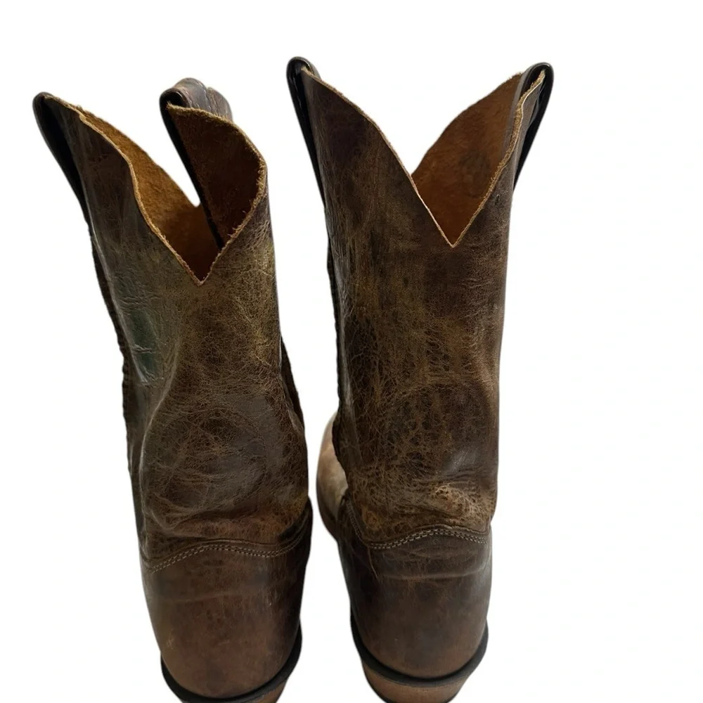 Vintage Brown Leather Cowboy Boots
